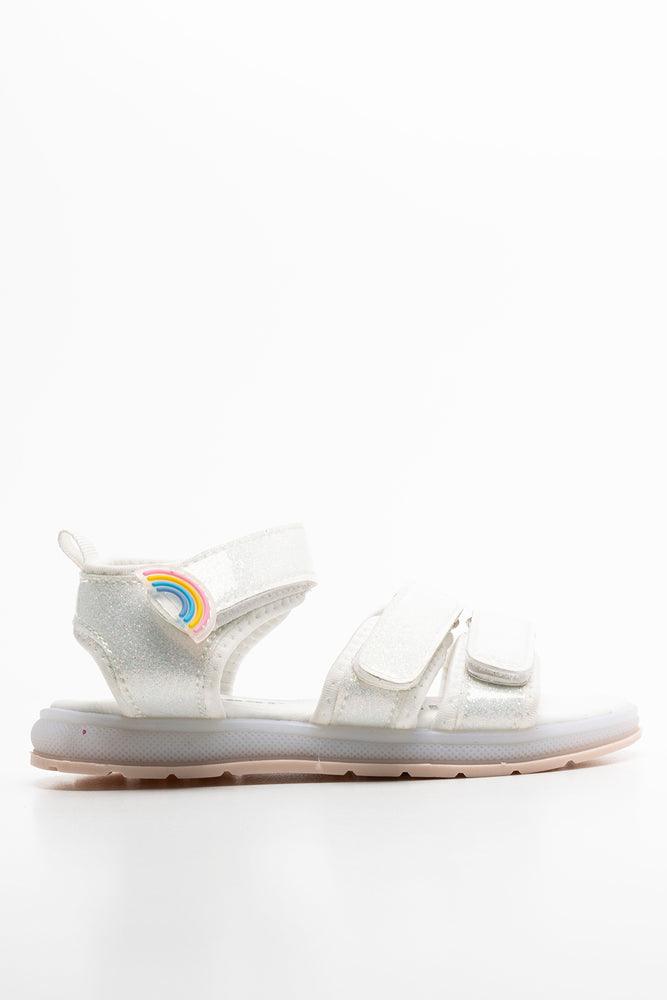 Rainbow white sandals sale