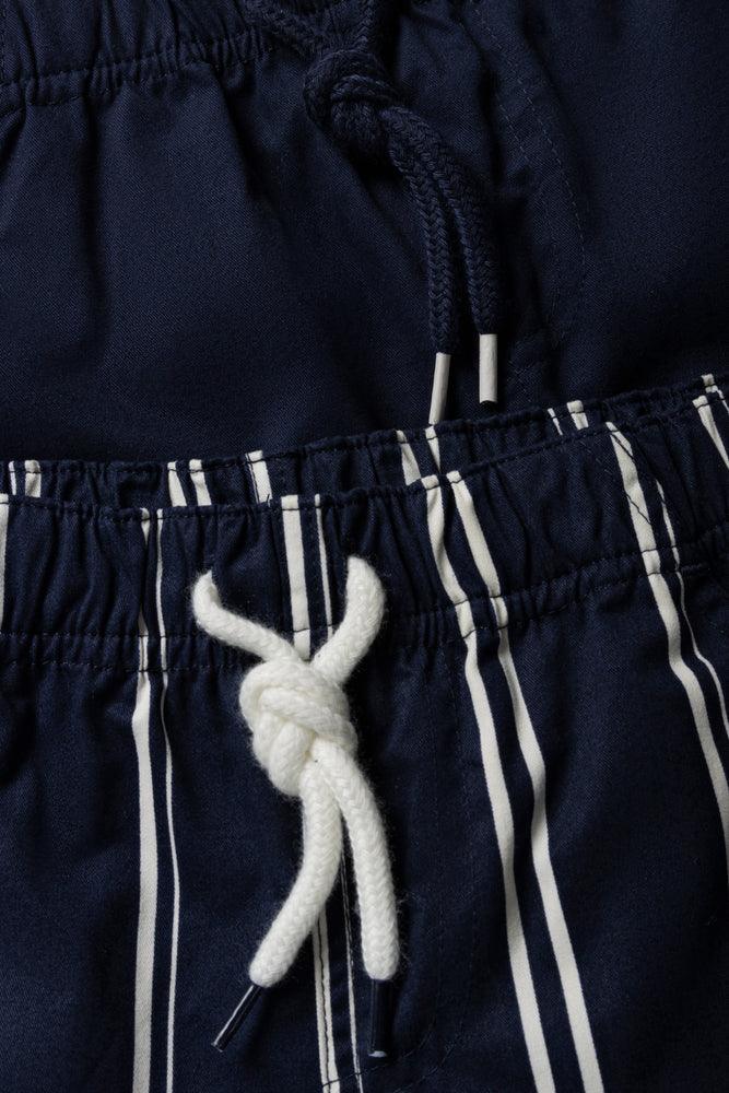 2 Pack Stripe Shorts Navy (1)