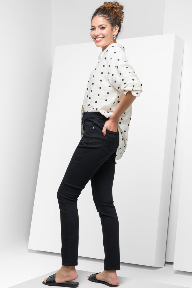 High Rise Skinny Denim Jeans Black