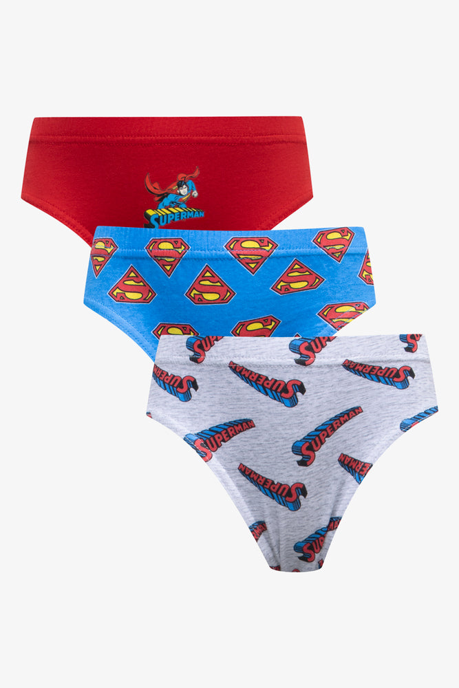 Superman 3 Pack Briefs Blue And Red
