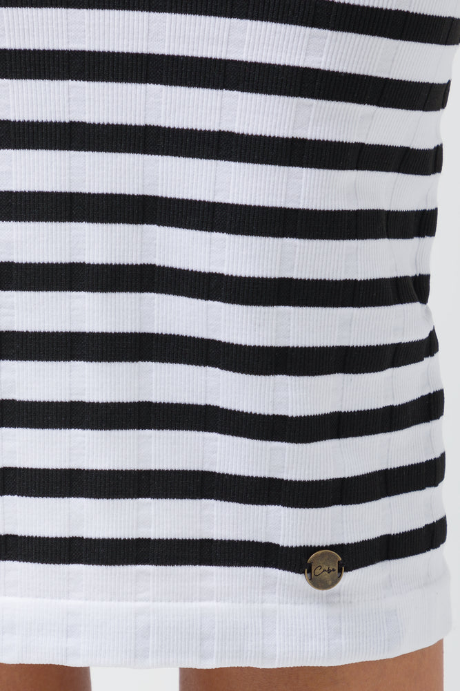 Seamless Midi Bandeau Dress Stripe Multi (3)