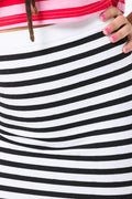 Seamless Midi Bandeau Dress Stripe Multi (4)