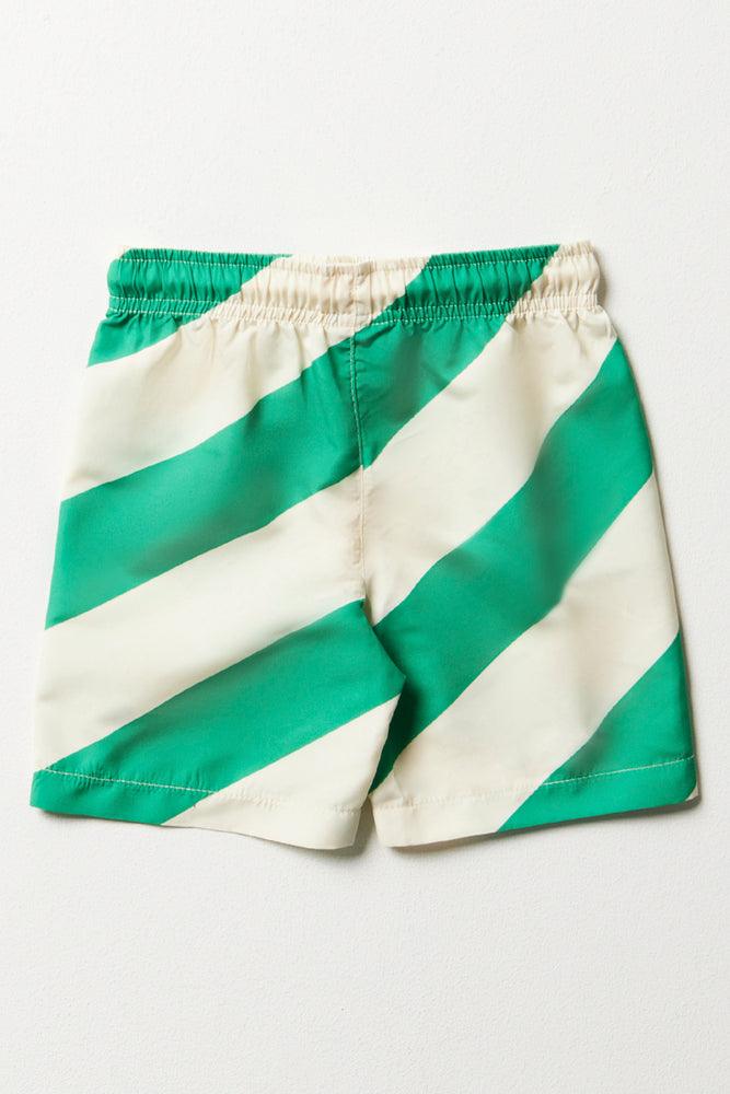 Stripe Swim Shorts Green
