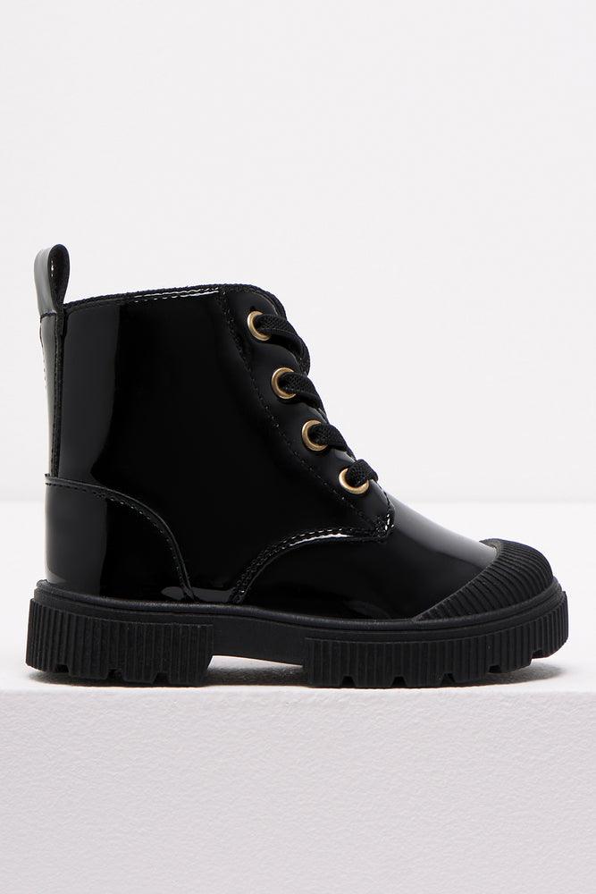 Womens black patent boots cheap