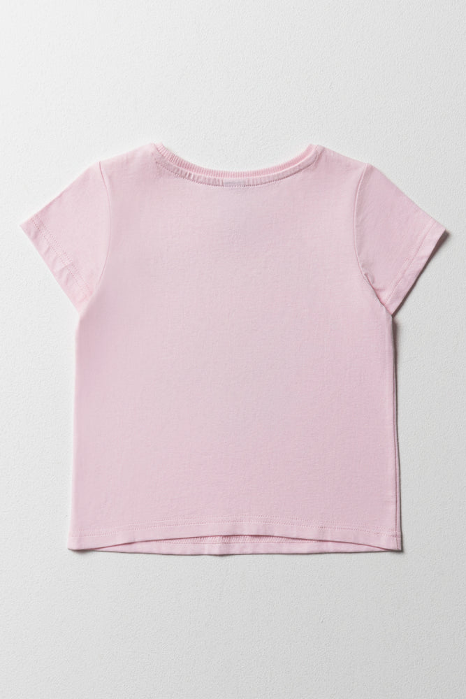 Crew Neck Summer T Shirt Light Pink