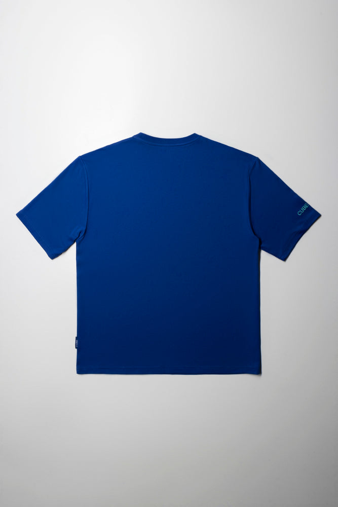 Short Sleeve Textured Tee Blue (2)