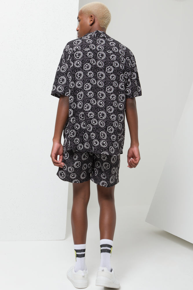 Smiley Resort Shirt Black (2)