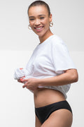 3 Pack Brazilian Panties Black, Olive Green & Natural (2)