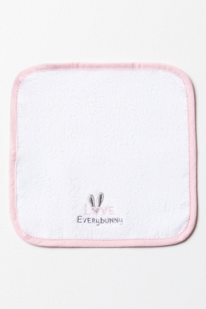 3 Pack Bunny Face Cloths Pink (2)