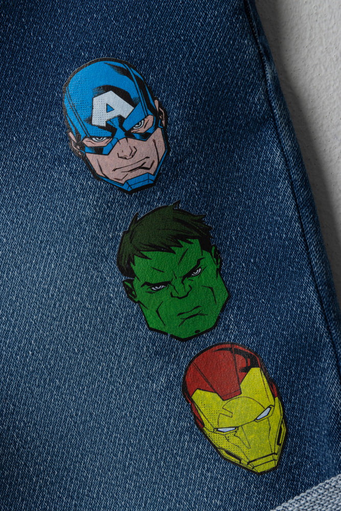 Marvel denim shorts on sale
