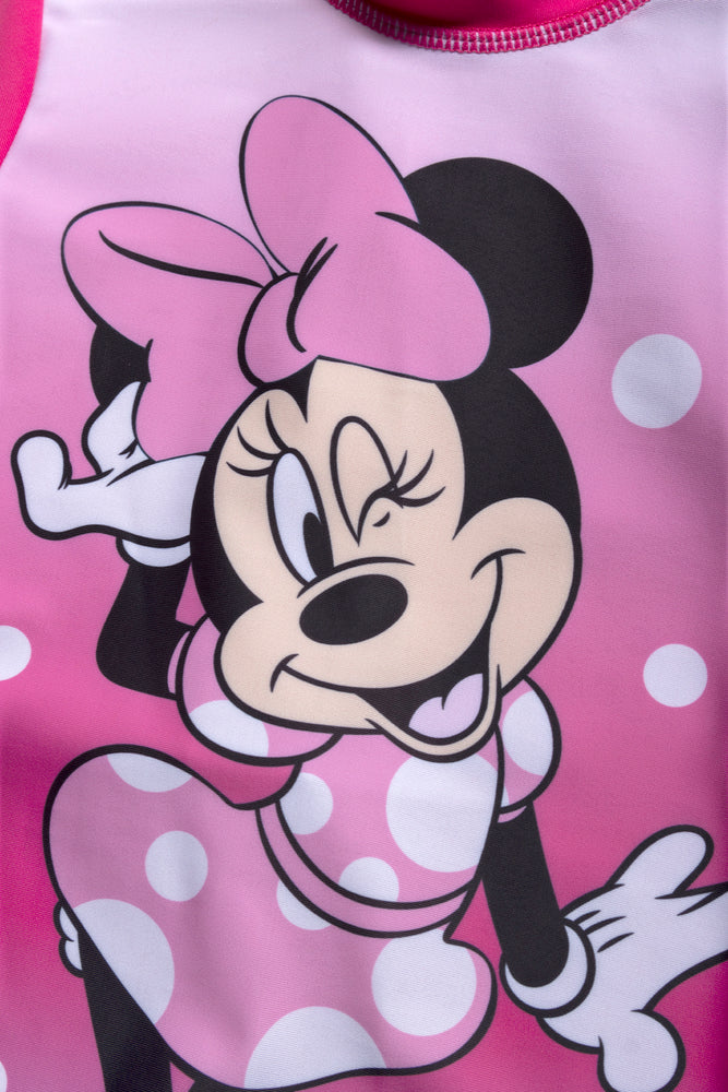 Minnie Mouse Swim Suit With Hat Pink