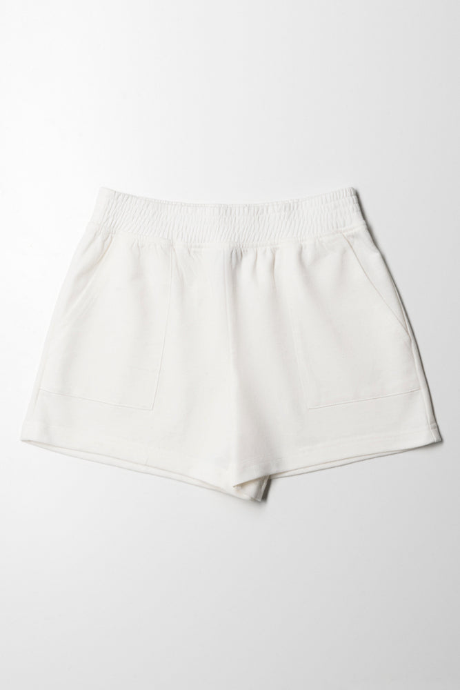 Pull On Shorts White Alyssum