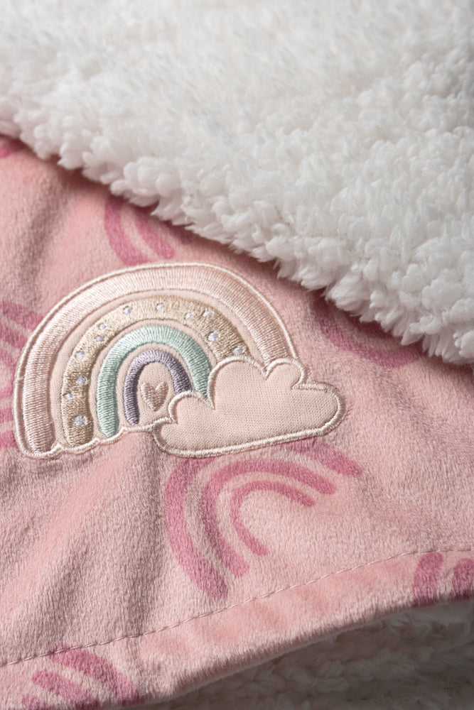 Sherpa Lined Blanket Pink (1)