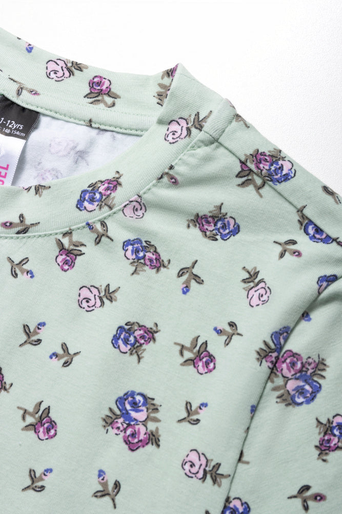 Ditsy Floral Bodycon Dress Green (1)