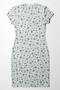 Ditsy Floral Bodycon Dress Green (2)