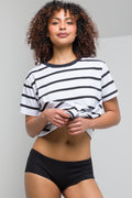 3 Pack Cotton Blend Boyleg Panties Black