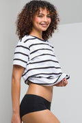 3 Pack Cotton Blend Boyleg Panties Black (2)