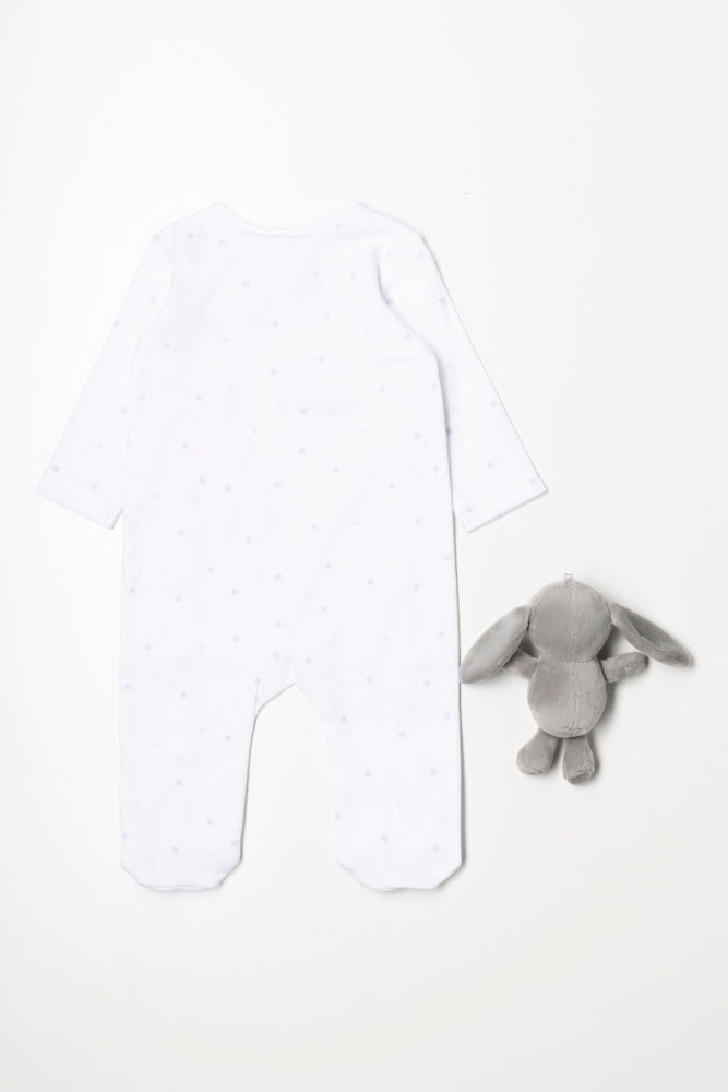Star Babygrow With Toy White (3)