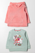 2 Pack Tracktops Green And Pink