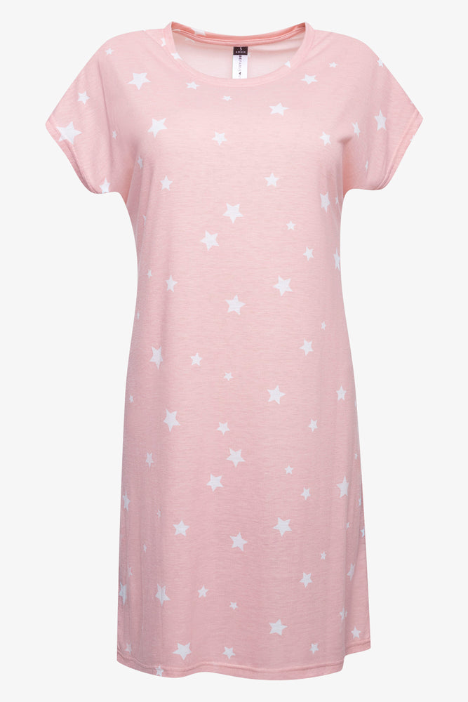 2 Pack Beauty Sleep Stars Sleepshirts Navy And Pink (2)
