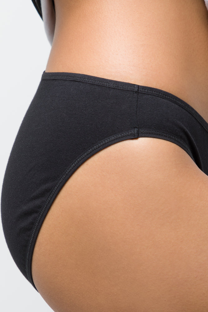 3 Pack Cotton Blend Bikini Panties Grey (4)