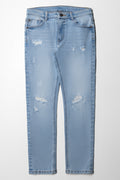 Ripped Denim Jeans Light Blue