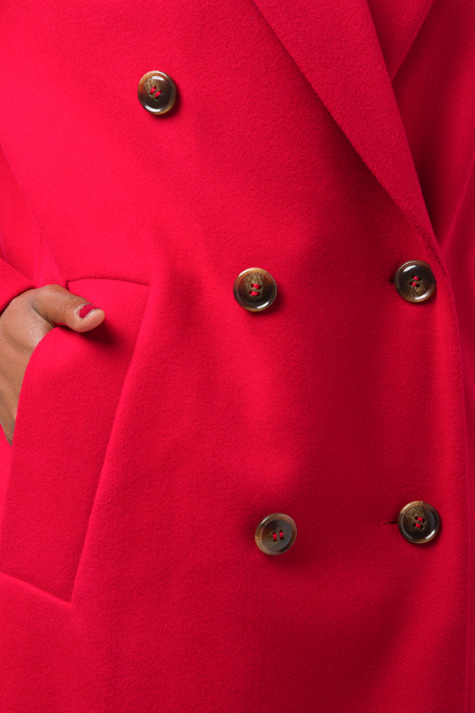 Double Breasted Coat Red (3)