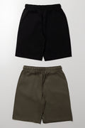 2 Pack Shorts Black And Dark Green (2)