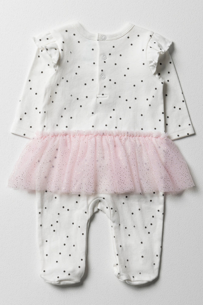 Spot Baby Grow With Tutu Pink White Ackermans