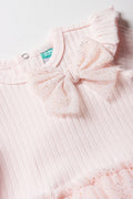 Rib Occasion Babygrow Pink (1)