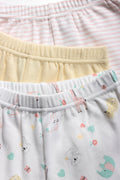 3 Pack Leggings Pink & Yellow (1)