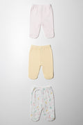 3 Pack Leggings Pink & Yellow (2)