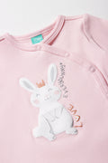 3 Pack Long Sleeve Bodyvests Pink (2)