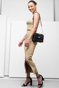 Lurex Knitwear Vest Gold (1)