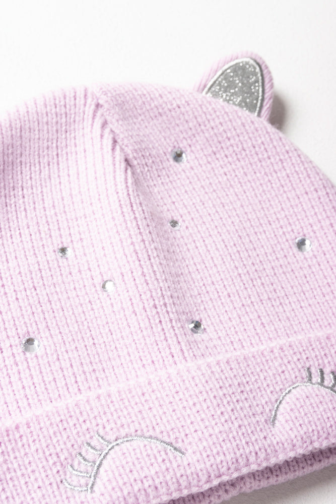 Ear Novelty Beanie Light Pink