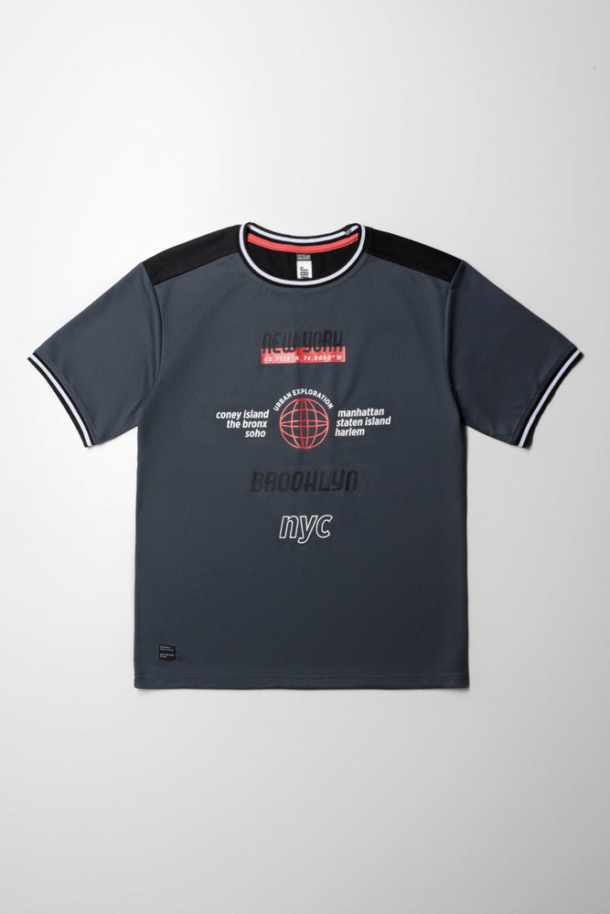 Basketball  Tee Charcoal