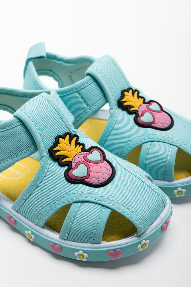 Pineapple Closed Foxing Sandal Aqua (2)