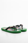 Spider-Man Christmas Flip Flop Green