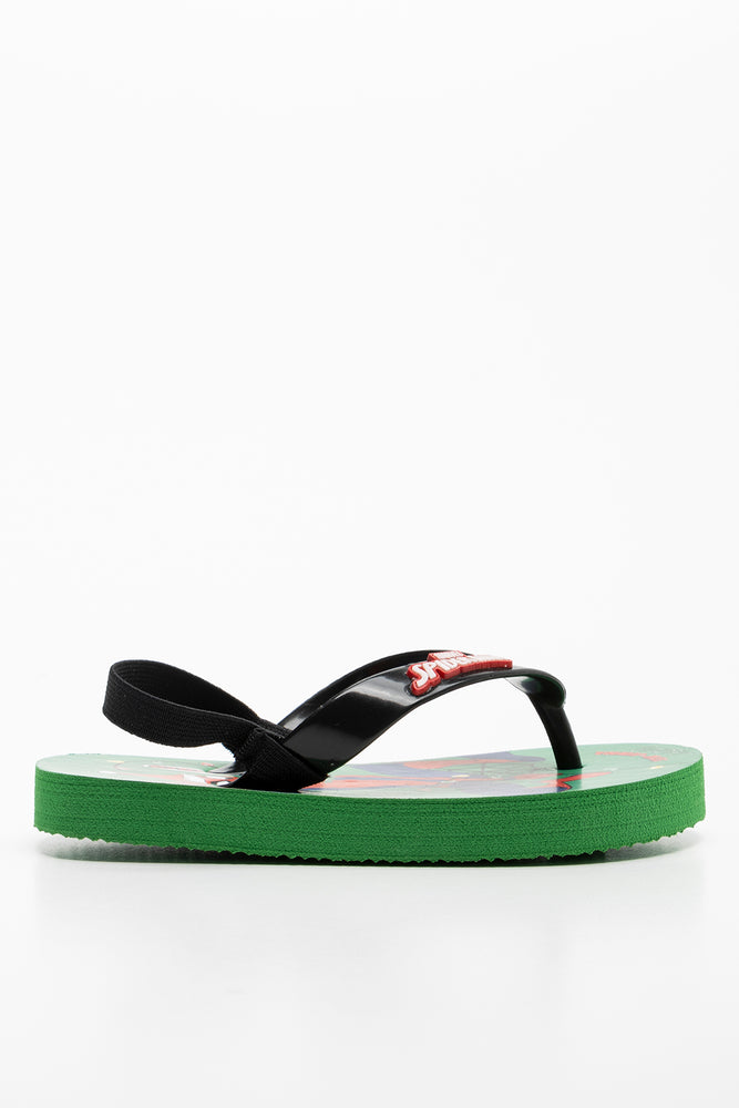 Spider-Man Christmas Flip Flop Green (1)