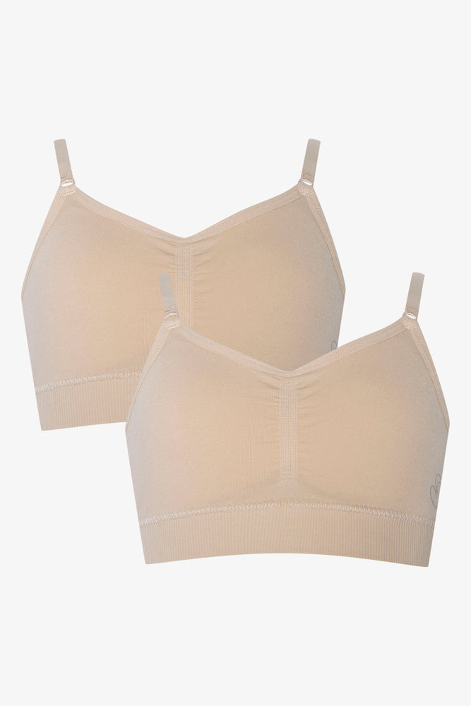 2 Pack Seamfree Bras Natural