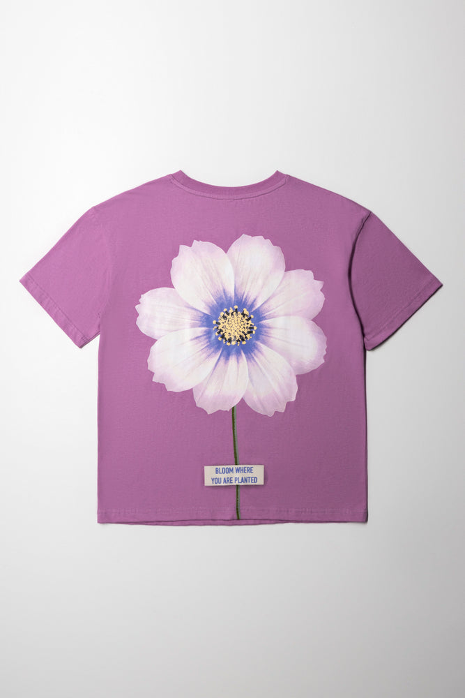 Oversized Tshirt Large Daisy Purple (2)