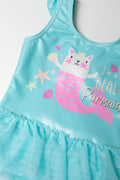 Swimsuit With Hat Teal (1)