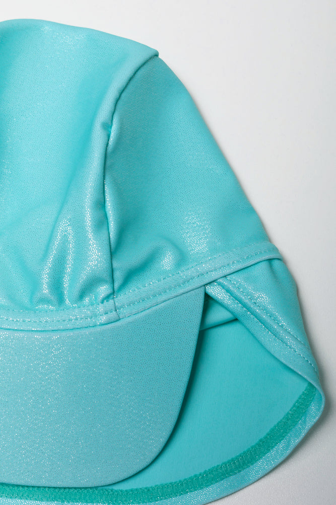 Swimsuit With Hat Teal (3)
