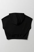 Barbie Sleeveless Hoodie Black (2)