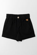 Pull On Denim Shorts Black
