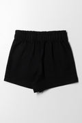Pull On Denim Shorts Black (2)
