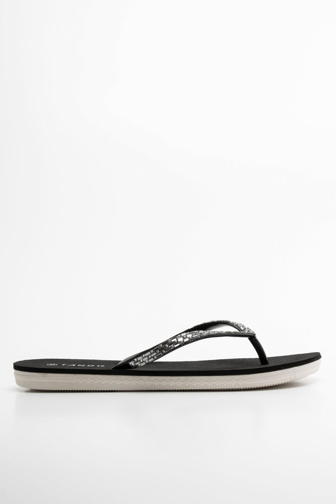 Diamante Flip Flop Black (1)
