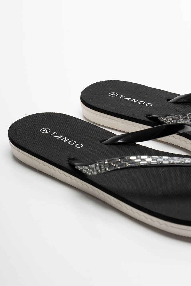 Diamante Flip Flop Black (3)