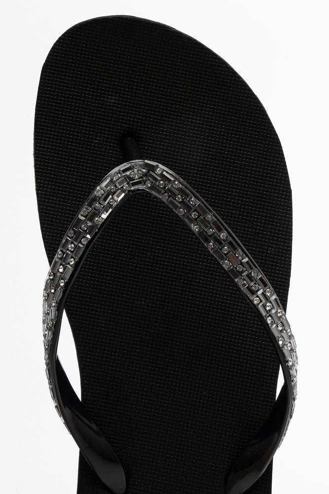 Diamante Flip Flop Black (4)