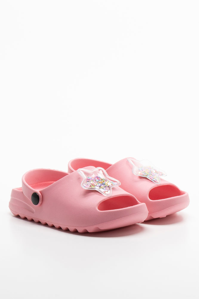 Glitter Star Slide Pink